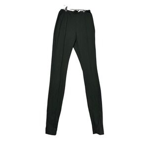 Polo Ralph Lauren Pants Women XS Black Skinny Leggings Side Zip Stretch Sample